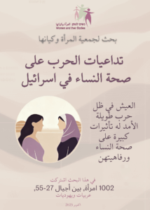 Read more about the article نتائج البحث: تداعيات الحرب على صحة النساء في إسرائيل